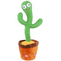 Vaayu -E- Store Dancing Cactus Toy, Wriggle & Singing For Babies & Kids, Plush Electronic Toys, Voice Recording Repeats