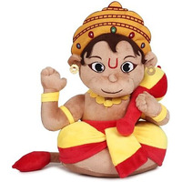 Arbo Aurbo Mantra Chanting Baby Lord Hanuman| Cute Musical Plush Toy | Gift For Boys, Girls, Infants, Toddlers, Babies - Kids Educational Learning (Medium, 35 Cm)