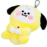 Kawaii Kart | Bts Bt21 Baby Sitting Plushy Soft Toy With Metal Hook | Bt21 Toy Gift Statue Merchandisefor Bts Army And Kpop Lovers (Size - 12 Cm) (Chimmy)