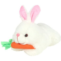 Dikang Rabbit Soft Toy For Kids | Plush Toy For Baby Boys And Girls | White, 25Cm