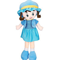 Beewee Plush Cute Super Soft Toy Huggable For Girls (Winky Doll 40 Cms, Blue)