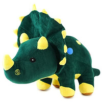 Webby Plush Adorable Dinosaur With Horns And Frill, Stuffed Soft Toy For 2+ Years Kids, 50Cm (Green)