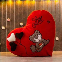 Delicado Huggable Heart Shape Soft Plush Stuffed Cushion Pillow Toy For Expressing Love Valentine Gift Decoration