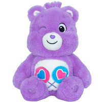 Mirada Care Bears Share Bear - Purple Plushie Perfect Stuffed Animal, Birthday Gift, Super Soft And Cuddly  Good For Girls And Boys, Collectors - 35Cm