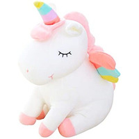 Parteet 25 Cms Unicorn Stuffed Animal Soft Plush Toy Gift For Kids Home Decor Gift (Multicolor 1Pc)
