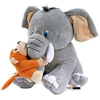 Minime Elephant Soft Toy (Medium, Grey)