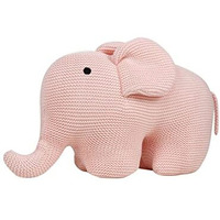 Pluchi Cotton Knitted Plush Toy Stuffed Animal Suitable For Babies & Kids (Misty Rose)
