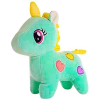 Audbot 25Cm Green Unicorn Soft Toy For Babies Kids Girls | Plushie Stuffed Fluffy Animal Toys For Gifts & Home Decor | Unicorn Soft Toys For Boys & Girls Pack Of 1