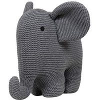 Pluchi Elephant Cotton Knitted Stuffed/Plush/Soft Toys For Babies&Kids (Grey)