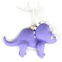 Agd Handmade Triceratops Dinosaur Hanging Ornament, Dinosaur Kid Room Decor, Birthday Party Favour, Dinosaur Baby Shower Diwali Gift, Children Bedroom (Triceratops Dinosaur)