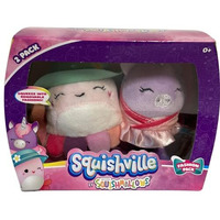 Squishmallow Squishville Character 2-Packs Sqm0228-Collect Them All-Official Kellytoy (Jeanne & Ponderosa)