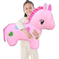 Toyshine Giant Unicorn Stuffed Animal Soft Large Unicorn Plush Pillow Toy Gift For Girls Boys (Pink, H:68Cm, B:30Cm)