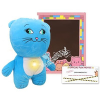 Fusked Flufies Breathing Teddy Soft Toys For Baby Girl And Boy - 25 Cm Sensory Toys And Musical Toys For Kids - Sleeping Teddy Bear With Breathing (Breathing Messenger Cat Blue)