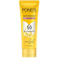 Pond's Sun Miracle Spf 50 Pa+++ Crme Gel Sunscreen -Protect & Bright, With 3% Niacinamide, Fade Dark Spots In 4 Weeks, Lightweight, No White Cast 50G, All Skin Type