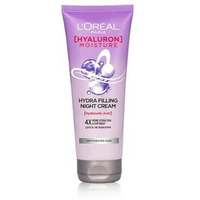 L'Oreal Paris Hyaluron Moisture Hydra Filling Leave-In Night Cream, Powered By Hyaluronic Acid, For Dry & Dehydrated Hair, Volume-180Ml, Makes Hair Frizz-Free, Bouncy And Hydrated For Up To 72Hr