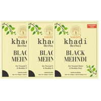 Vagad's Khadi Herbal Gramodaya Black Mehndi, Henna, 300G - Black (Pack Of 3)