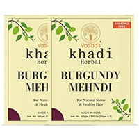 Vagad's Khadi Combo Burgundy Mehndi Ammonia Free Henna 200 Gm Pack Of 2