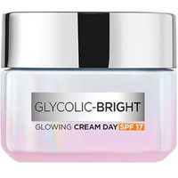 L'Oreal Paris Glycolic Bright Glowing Day Cream, Overnight Brightening Cream, Glycolic Acid In Gel-Like Cream Texture, That Visbily Minimizes Spots & Reveals Glowing Skin, 50Ml