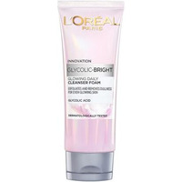 L'Oreal Paris Glycolic Bright Daily Foaming Face Cleanser, 100Ml | Glycolic Acid Face Wash For Dull Skin | Daily Glowing Facial Cleanser | Suitable For All Skin Types
