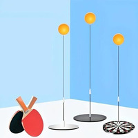 Goyal's Rebound Table Tennis Trainer Set, Self Training With Elastic Soft Shaft Ping Pong Ball, Portable Wiff Waff Table Tennis Trainer For Indoor Outdoor Use For Boys Girls
