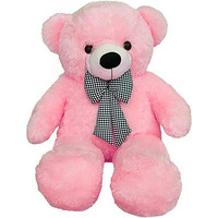 Hug 'N' Feel Soft Toys Loveable Hugable Soft Giant Life Size, Long Huge Teddy Bearplush & Stuffed Toys (Best For Someone Special) Baby Pink 3 Feet 90 Cm With Free Heart Shape Cusion