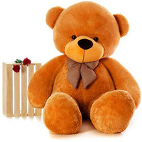 Hug 'N' Feel Soft Toys Plush Teddy Bear Plush & Stuffed Toys (Brown, 6 Feet)