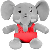 Hug 'N' Feel Soft Toys Elephant Plush - 35Cm Multi-Color Stuffed Animal For Girls, Babies, Home Decor - Best Cartoon Gift For Kids