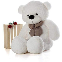 Hug 'N' Feel Soft Toys 4 Feet Long Soft Lovable Hugable Cute Xtra Large Teddy Bear White Plush & Stuffed Toys (Best For Someone Really Special) 121 Cm