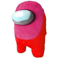 Hug 'N' Feel Soft Toys Among Us Plush Toy Plush & Stuffed Toys (18 Cm) Among Us Merch Cute Soft Plush Bulging Eyes Astronaut Plush Figure Toy Plush & Stuffed Toys (Rani Pink&Red) Lovely Toy Figure