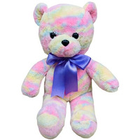 Hug 'N' Feel Soft Toys Super Soft Stuffed Teddy Bear Plush Toy Teddy Bear Cuddly Baby Soft Toy For Girls Birthday Gift Items (60 Cm) Rainbow Teddy