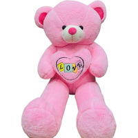 Hug 'N' Feel Soft Toys Long Soft Heart Teddy Cute Giant Life Size Teddy Bear 100Cm Heart Teddy Plush & Stuffed Toys