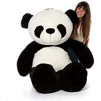 Hug 'N' Feel Soft Toys Soft Toys Long Soft Lovable Huggable Cute Giant Life Size Figure Toy Child Safe Best For Birthday Gift Valentine Gift For Girlfriend 4 Feet Panda Plush & Stuffed Toys