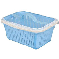 Vellura Fruits Basket With Net Cover Vegetables Basket For Kitchen, Space-Saving Vegetable Storage Rack Organized And Fresh With Practical And Elegant Solution Storage Basket With Cover (Blue)
