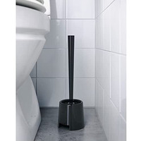 Ikea Plastic || Toilet Brush | Holder | Cleaning Brush With Holder | With Round Container | Pack Of 1, Black
