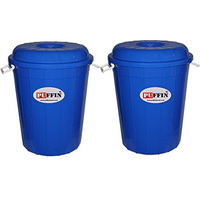 Puffin Multipurpose Plastic Storage Drum 60Ltr (Blue) 2Pcs