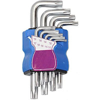 Aasons Torx/Star Allen Key Set Of 9Pcs With Hole From T10 To T50