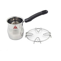 Jee Alto Stainless Steel Tea Coffee Warmer Pot With Handle And Stainless Steel Gas/Stove Stand_470Ml