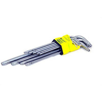 Jon Bhandari Tools Torx Allen Key Set (T10T50) | 9Pc Long Arm Star Hex Key Wrench Set | Chrome Vanadium Steel | L-Shaped Torx Spanner Tool Kit For Bike, Car, Diy & Garage Use