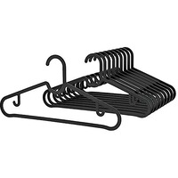 Ikea Polypropylene Plastic Hanger, Black 10 Pack