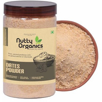 Nutty Organics Natural Dry Dates Powder - 500 Gm | Fined Kharek/Dates Powder | Use As A Subsitute For Sugar