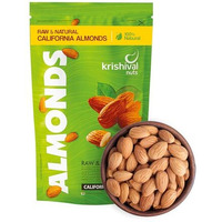 Krishival Nuts 100% Natural Premium California Almonds 1Kg (250 G Pack Of 4) | Premium Roasted Badam | High In Fiber & Boost Immunity | Real Nuts | Gluten Free (1 Kg, Unflavoured)