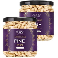 Lila Dry Fruits Premium Pine Nuts 200 G (100G X 2) | Whole Chilgoza Naturally Fresh, Crunchy & Aromatic | Big Size Neza Nuts Ideal For Cooking, Snacking | Pinenut Without Shell Perfect For Gifting