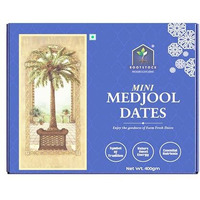 Rootstock Mini Medjool Dates 400Gm, Premium Khajoor/Khajur Dates In Fresh, Naturally Sweet And Soft, Rich In Fiber And Antioxidants, Perfect For Snacks And Weight Management Fresh And Delicious