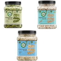 Mv Platter Pumpkin Seeds, Sunflower Seeds & Watermelon Seeds Combo Pack | Essential Nutrients For Immunity, Energy & Vitality | Perfect For Snacking & Cooking | Each 100G
