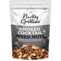 Nutty Gritties Premium Smoked Cocktail Mixed Nuts 200G - Roasted And Smoked Flavoured Pistachio Almonds, Cashew Nuts, Pistachio Kernel | Mixed Dry Fruits| Evening Snack