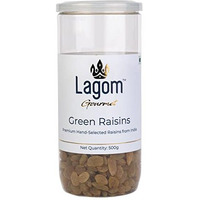 Lagom Gourmet Seedless Green Raisins 500G | All Natural | No Preservatives | No Added Sugar | Gluten Free | Vegan | Plant Based | Non Gmo | Raisins Dry Fruit | Kismis | Kishmish