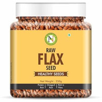 Naturevit Raw Flax Seeds 250G | Alsi Seeds | Fibre Rich | Flax Seeds For Hair Growth | Seeds For Eating