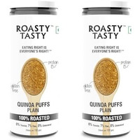 Roasty Tasty Plain Roasted Quinoa Puffs | Roasted Snacks | Healthy Snacks | Seed Snack | Crispy Puffed Snacks | Protein Puffs | Rich In Nutrients & Gluten Free | Diet Snacks | Pack Of 2 (50G Each) - 100G