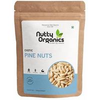 Nutty Organics 100% Natural Exotic Pine Nuts - 100 Gram | Chilgoza Giri | Chilgoja Seeds | Pine Seeds Jumbo Size | Pure Dry Fruits (Rich In Protein & Fiber) | Without Shell Lebanon Pine Nuts