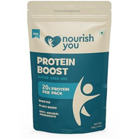 Nourish You Protein Boost 6 In 1 Trail Mix 100G | Seeds For Eating | No Artificial Preservatives | Mix Of Sunflower, Flax, Watermelon, Sesame Seeds & Walnut & Almonds | Gluten Free